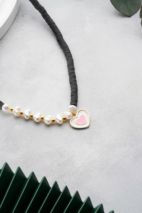 Heliophilia Silver Collar con Colgante de Corazón Multicolor KL-0881